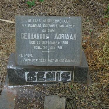 GENIS Gerhardus Adriaan 1888-1951