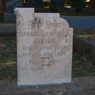 GIBSON Daniel Campbell 1869-1926