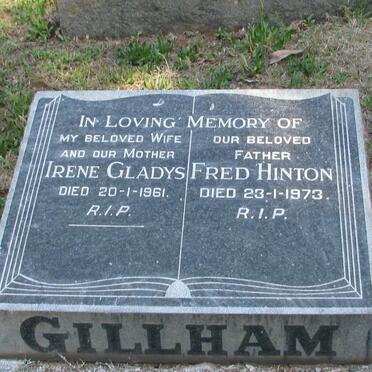 GILLHAM Fred Hinton -1973 &amp; Irene Gladys -1961