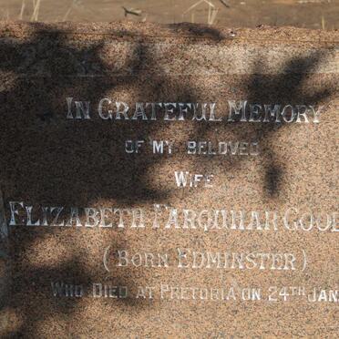 GOODWIN Elizabeth Farquhar nee EDMINSTER -1956