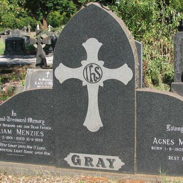 GRAY William Menzies 1901-1959 &amp; Agnes Magdalene 1905-1992