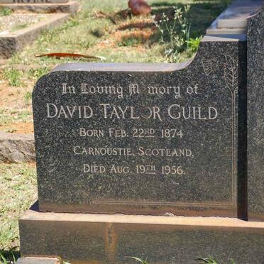 GUILD David Taylor 1874-1956 &amp; Alice Mary JOHNSTON 1876-1951