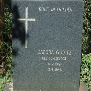 GUBITZ Jacoba nee SCHLEEVOGT 1912-1946