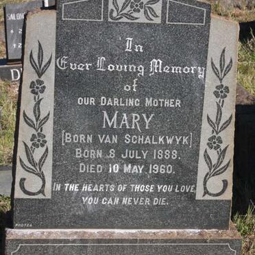 HALL Mary nee VAN SCHALKWYK 1888-1960