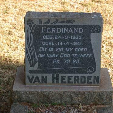 HEERDEN Ferdinand, van 1933-1941