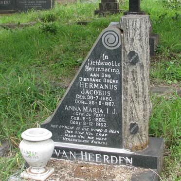 HEERDEN Hermanus Jacobus, van 1880-1967 &amp; Anna Maria I.J. DU TOIT 1886-1962