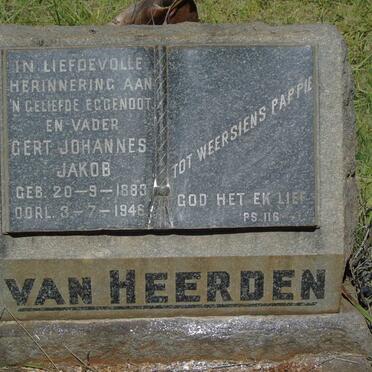 HEERDEN Gert Johannes Jacob, van 1883-1946