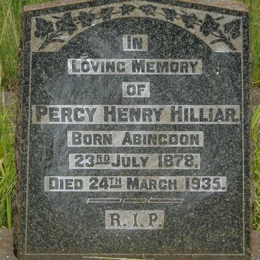 HILLIAR Percy Henry 1878-1935