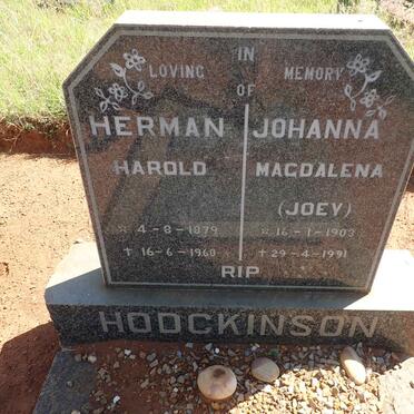 HODGKINSON Herman Harold 1879-1960 &amp; Johanna Magdalena 1903-1991