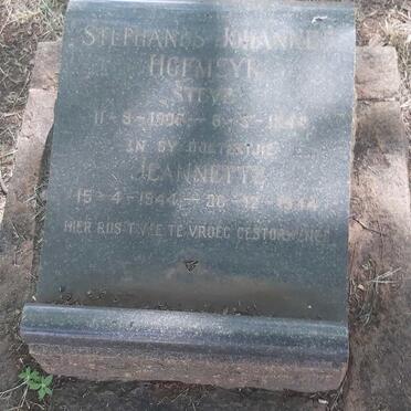 HOFMEYR Stephanus Johannes 1906-1944 :: HOFMEYR Jeannette 1944-1944