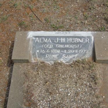HUBNER Alma J.H. nee OHLHORST 1888-1972
