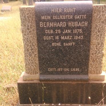 HUBACH Bernhard 1875-1943