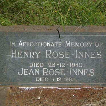 INNES Henry, ROSE -1940 :: ROSE-INNES Jean -1964