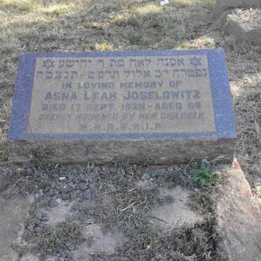 JOSELOWITZ Asna Leah -1929