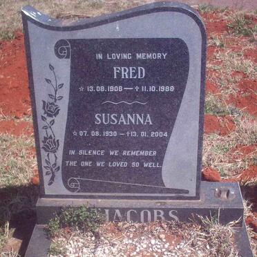 JACOBS Fred 1908-1986 &amp; Susanna 930-2004