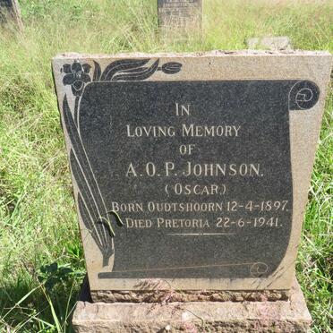 JOHNSON A.O.P. 1897-1941