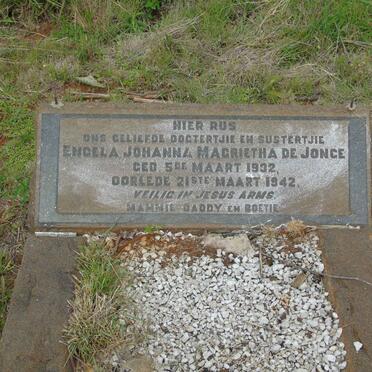 JONGE Engela Johanna Magrietha, de 1932-1942