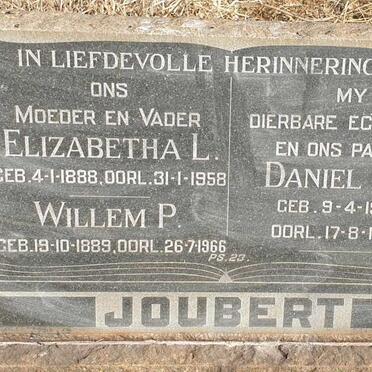 JOUBERT Willem P. 1889-1966 & Elizabetha L. 1888-1958 :: JOUBERT Daniel F.J. 1923-1956