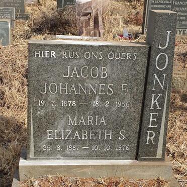 JONKER Jacob Johannes F. 1878-1956 & Maria Elizabeth S. 1887-1976