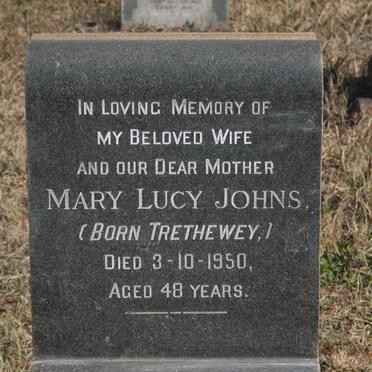 JOHNS Mary Lucy nee TRETHEWEY -1950