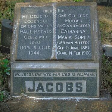 JACOBS Paul Petrus 1880-1944 &amp; Catharina Maria Sophia VAN SITTERT 1887-1966