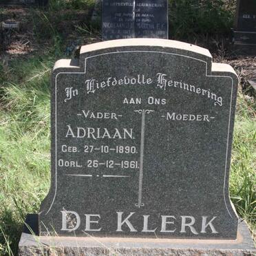 KLERK Adriaan, de 1890-1961