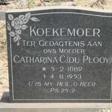 KOEKEMOER Catharina C. nee DU PLOOY 1889-1953
