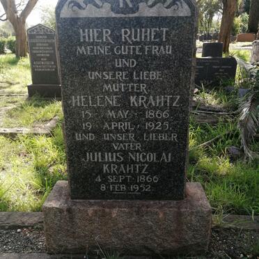 KRAHTZ Julius Nicolai 1866-1952 &amp; Helene 1866-1925