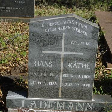LADEMANN Hans 1906-1989 &amp; Kathe 1904-1988