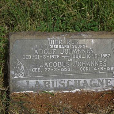 LABUSCHAGNE Adolf Johannes 1926-1957 :: LABUSCHAGNE Jacobus Johannes 199-1960