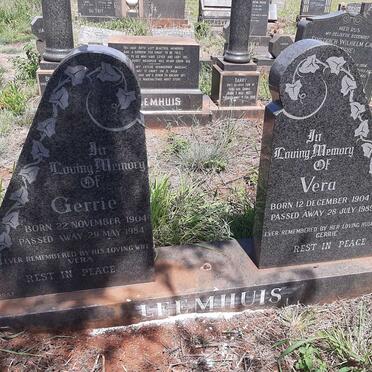 LEEMHUIS Gerrie 1904-1984 &amp; Vera 1904-1989