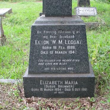 LEGGAT Elton W.M. 1888-1947 &amp; Elizabeth Maria BRUMMER 1894-1961