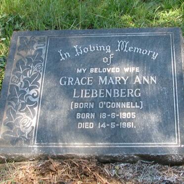 LIEBENBERG Grace Mary Ann nee O’CONNELL 1905-1961