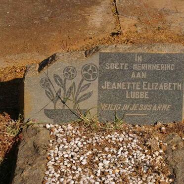 LUBBE Jeanette Elizabeth 