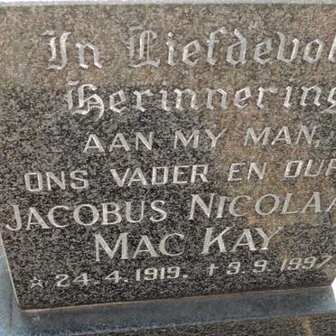 MACKAY Jacobus Nicolaas 1919-1997