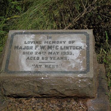 McCLINTOCK F.W. -1933