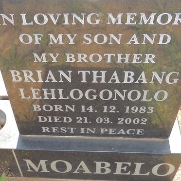 MOABELO Brian Thabang Lehlogonolo 1983-2002