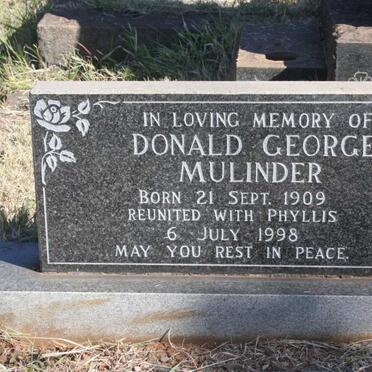 MULINDER Donald George 1909-1998