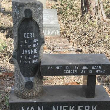 NIEKERK Gert, van 1926-1955 :: NIEKERK Jannie, van 1948-1975
