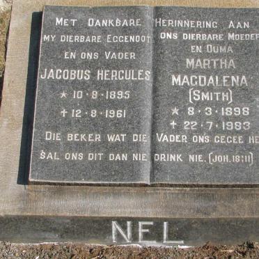NEL Jacobus Hercules 1895-1961 &amp; Martha Magdalena SMITH 1898-1983
