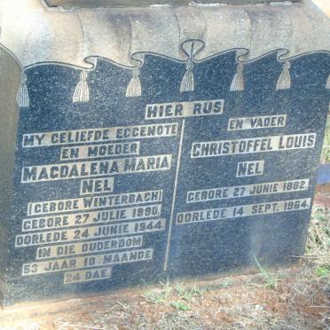 NEL Christoffel Louis 1882-1964 &amp; Magdalena Maria WINTERBACH 1890-1944