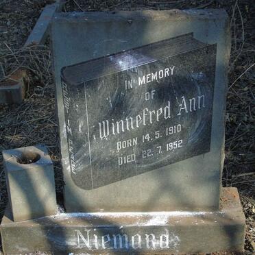 NIEMAND Winnefred Ann 1910-1952