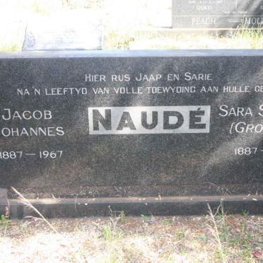 NAUDE Jacob Johannes 1887-1967 &amp; Sara Susanna GROBLER 1887-1962