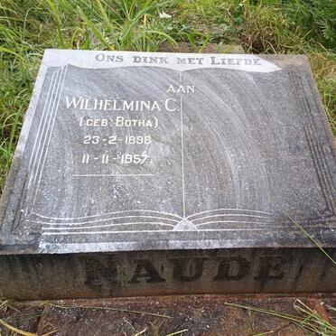 NAUDE Wilhelmina C. BOTHA 1898-1957