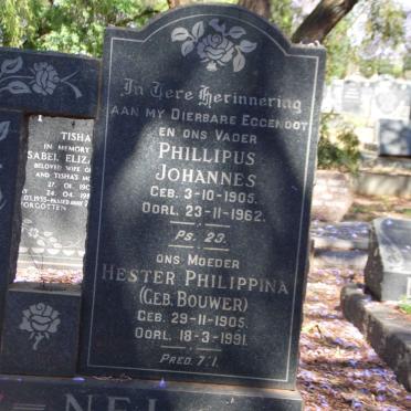 NEL Phillipus Johannes 1905-1962 &amp; Hester Philippina BOUWER 1905-1991