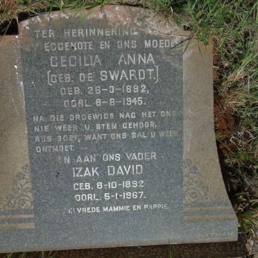 NIEKERK Izak David, van 1892-1967 &amp; Cecilia Anna DE SWARDT 1892-1945 _2