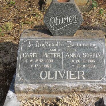OLIVIER Carel Pieter 1903-1957 & Anna Sophia 1906-1968