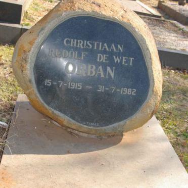 ORBAN Christiaan Rudolf De Wet 1915-1982