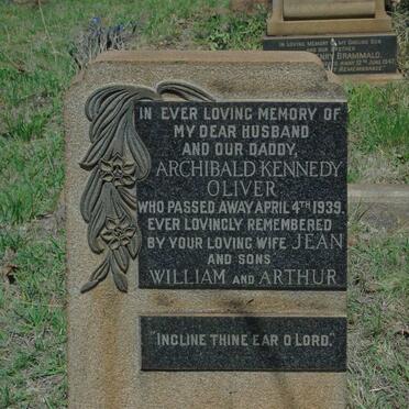 OLIVER Archibald Kennedy -1939