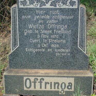 OFFRINGA Wietze 1870-1939